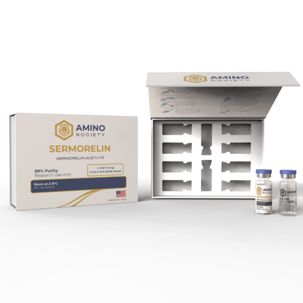 Sermorelin research compound — 5mg, lyophilised